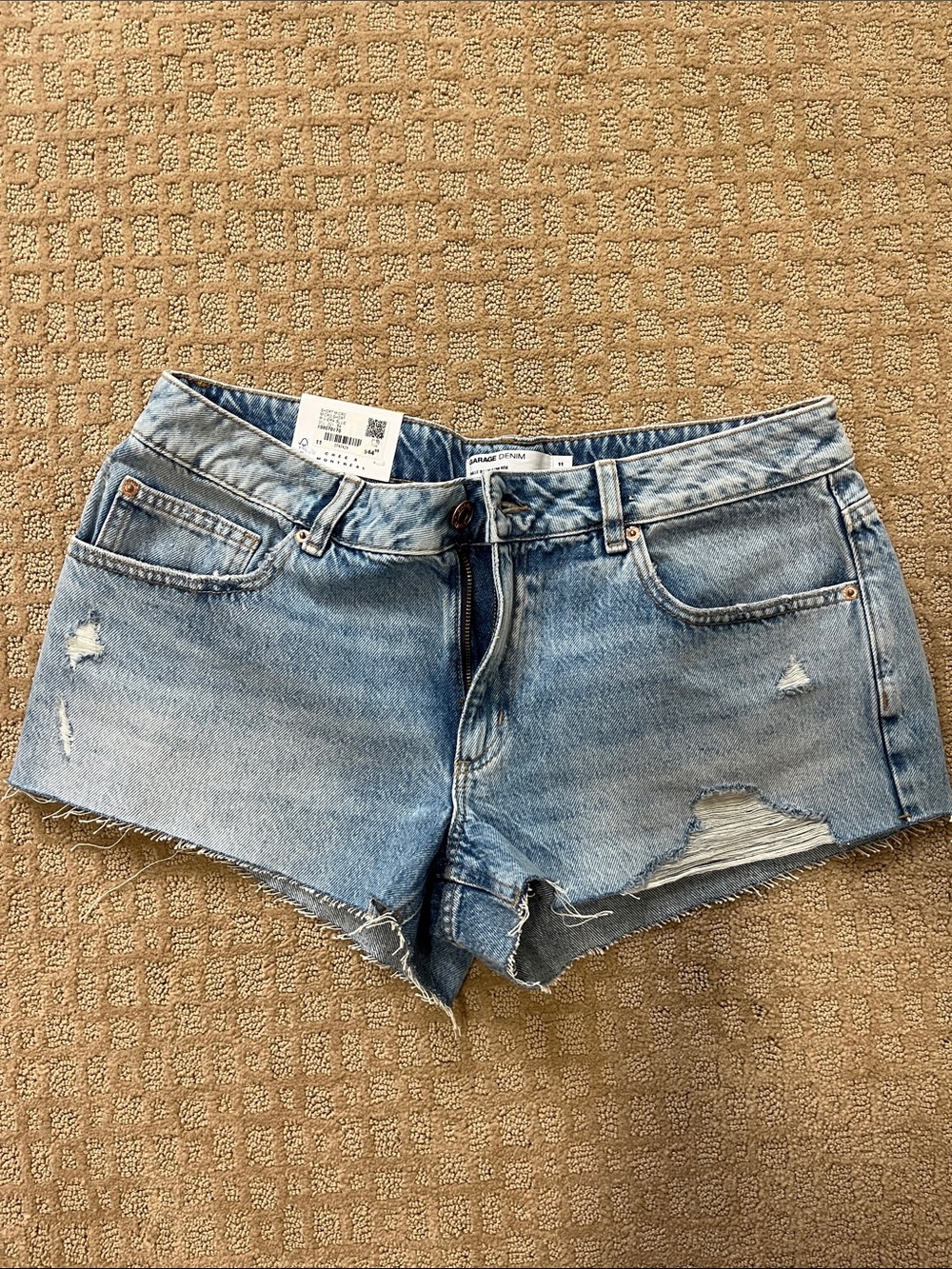 Garage Light Wash Denim Cutoff Shorts - Women